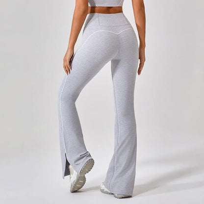 Leggings acampanados, pantalones de yoga para mujer, cintura alta, transpirables, de pierna ancha, ideales para gimnasio, deportes y danza.