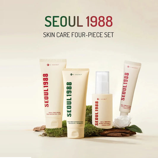 KSECRET SEOUL 1988 Cuidado de la piel, Limpiador espumoso, Crema para ojos, Esencia iluminadora, Antiedad, Hidratante, Mejora la elasticidad de la piel