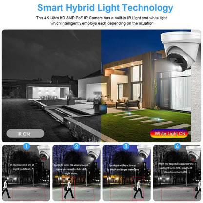 Kits de videovigilancia Hikvision 4K OEM con NVR PoE de 4 canales, reemplazan el sistema de videovigilancia con cámara IP híbrida inteligente de 8 MP DS-7604NXI-K1/4P.