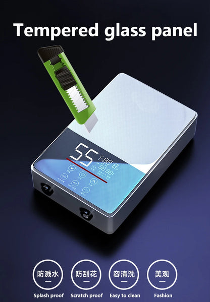 Calentador de agua eléctrico termostático DMWD de 7000 W con control remoto. Calentador instantáneo, resistente al agua y sin tanque, ideal para ducha o bañera.