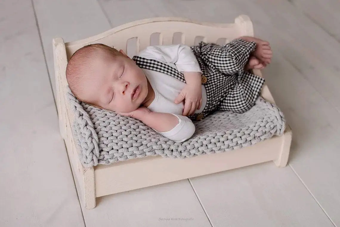 Banco de bambú para bebé hecho a mano, accesorios para fotografía de recién nacidos, cama de madera, poses para bebés, accesorios para fotografía de bebés, accesorios de fondo para estudio