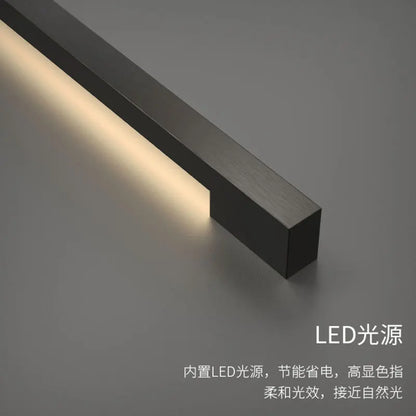 Lámpara de pared con manija de ambiente interior, lámpara lineal de tira LED creativa, lámpara de pared nórdica moderna y simple de una línea para sala de estar y dormitorio