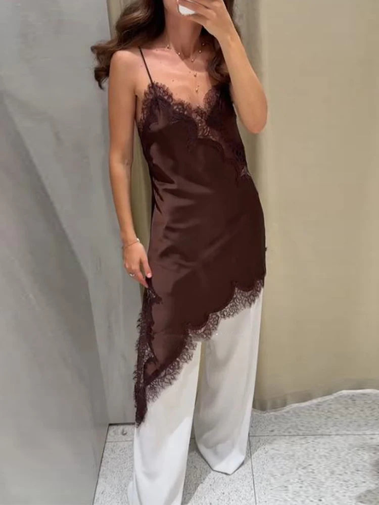 Women Coffee Pleated Sling Evening Mini Dresses Fashion Sleeveless High Waist U Neck Slim Short Dress Lady Highstreet Party Robe
