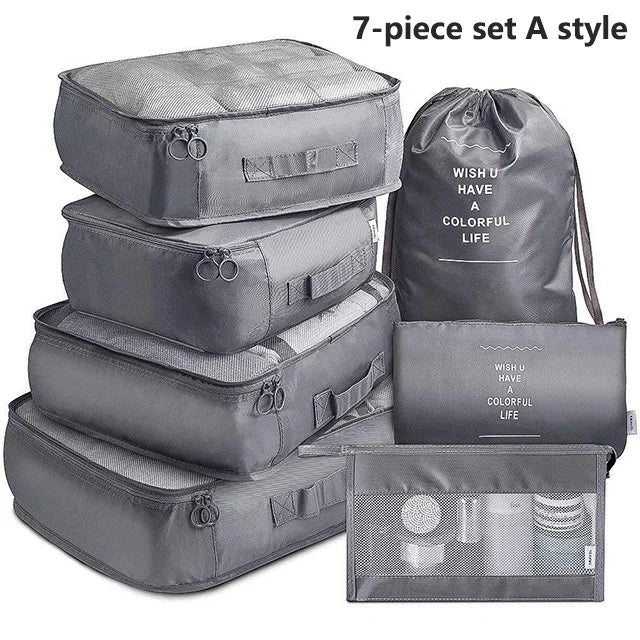 Bolsas de almacenamiento para viajes, ropa, artículos de tocador, zapatos, organizador, bolsas para dormitorios de estudiantes, bolsas para clasificar ropa, cubos de embalaje
