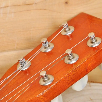 Guitarra infantil de madera maciza con perilla de cuerda ajustable, instrumento infantil multicolor, juguete clásico de alta calidad de sonido.