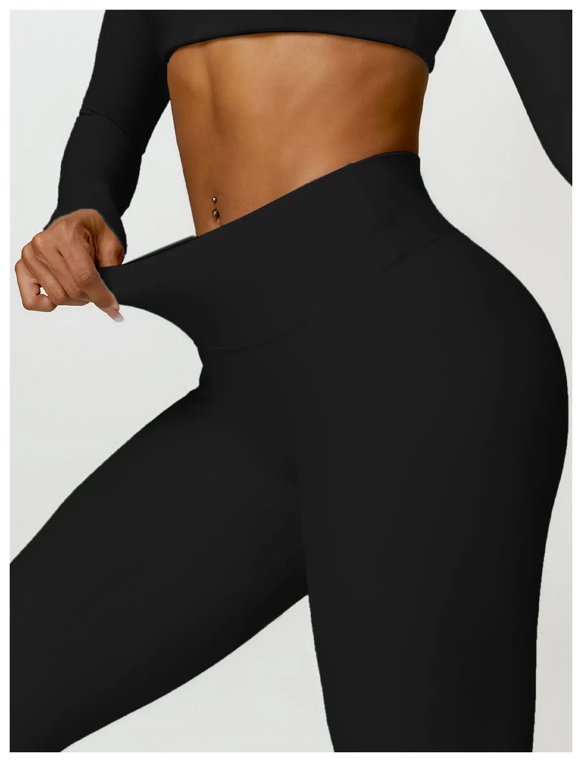 Conjunto de chándal de yoga para mujer, 2 piezas, ropa deportiva para entrenamiento, ropa deportiva, leggings de gimnasio, sujetador de fitness, top corto, trajes deportivos de manga larga