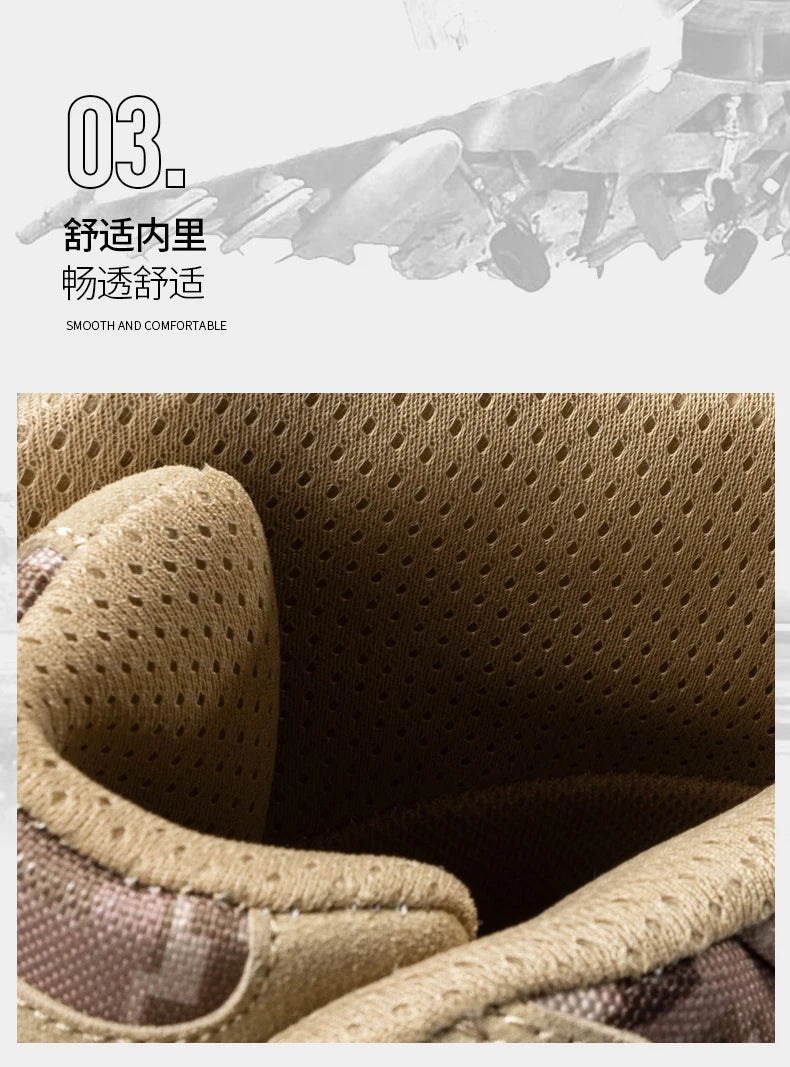 Botas tácticas para hombre, marca Army Boot, estilo militar, hasta el tobillo, para senderismo, seguridad, trabajo en el desierto, escalada, impermeables, de alta calidad.