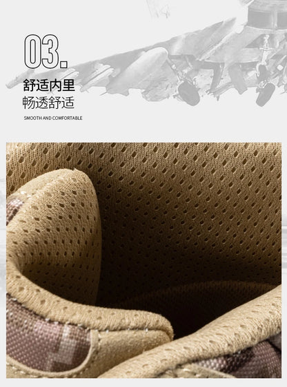 Botas tácticas para hombre, marca Army Boot, estilo militar, hasta el tobillo, para senderismo, seguridad, trabajo en el desierto, escalada, impermeables, de alta calidad.