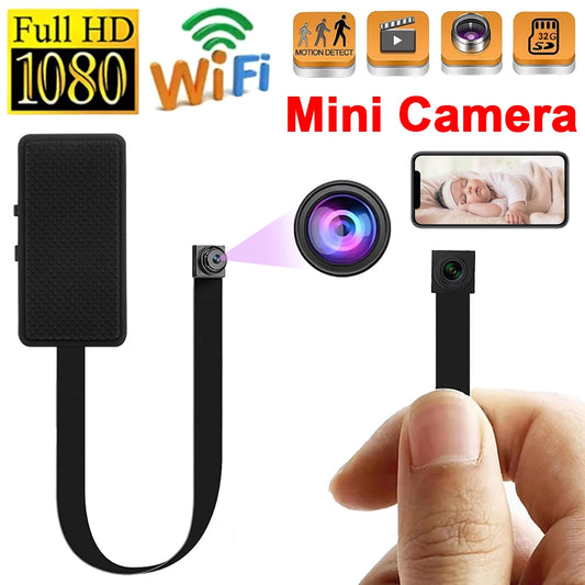 Mini cámara portátil WiFi HD 1080P DIY, microvideocámara P2P, cámara web inalámbrica, grabación en bucle, compatible con visualización remota