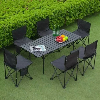 Mesa plegable para acampar al aire libre, mesas de picnic al aire libre, almacenamiento portátil, organizador portátil y liviano, escritorios plegables, mesa enrollable tipo huevo