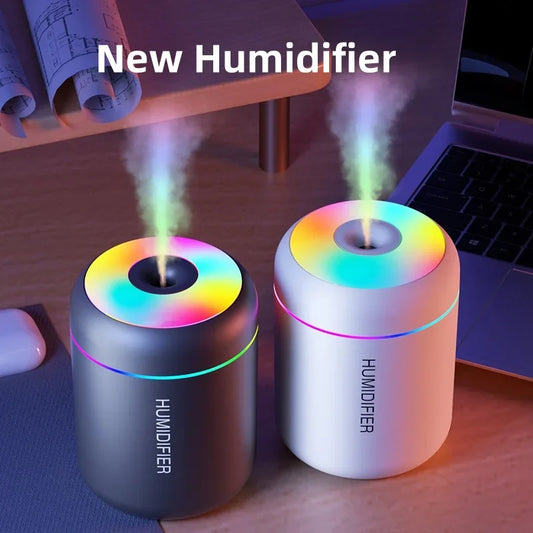 Mini humidificador de aire de 180 ml, difusor de aroma eléctrico USB, purificador de aceites esenciales, generador de niebla de aromaterapia, luces para coche, hogar y dormitorio.