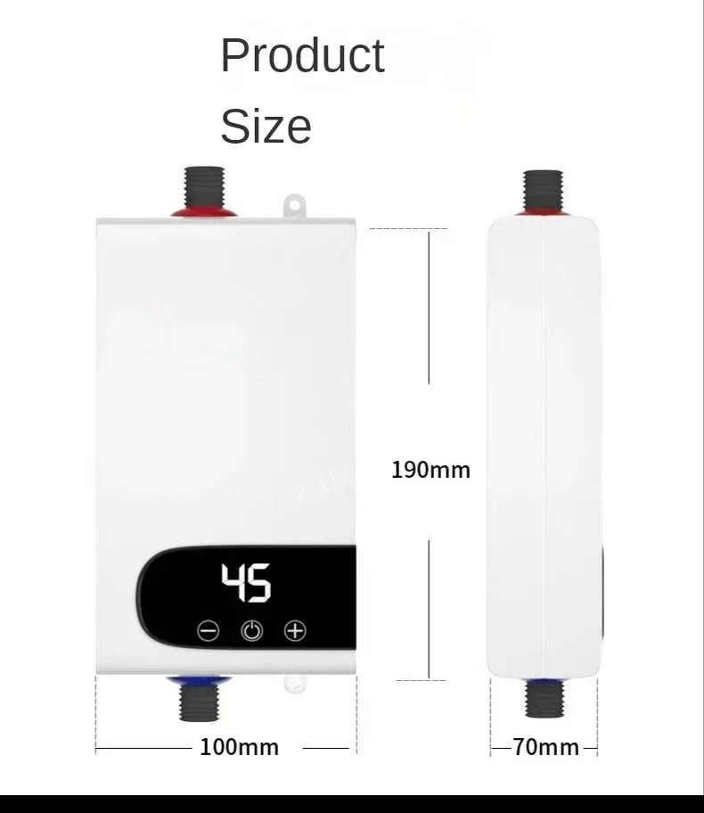 Calentador de agua instantáneo sin tanque 220v con termostato, calentador de inducción, calentadores eléctricos táctiles inteligentes para ducha