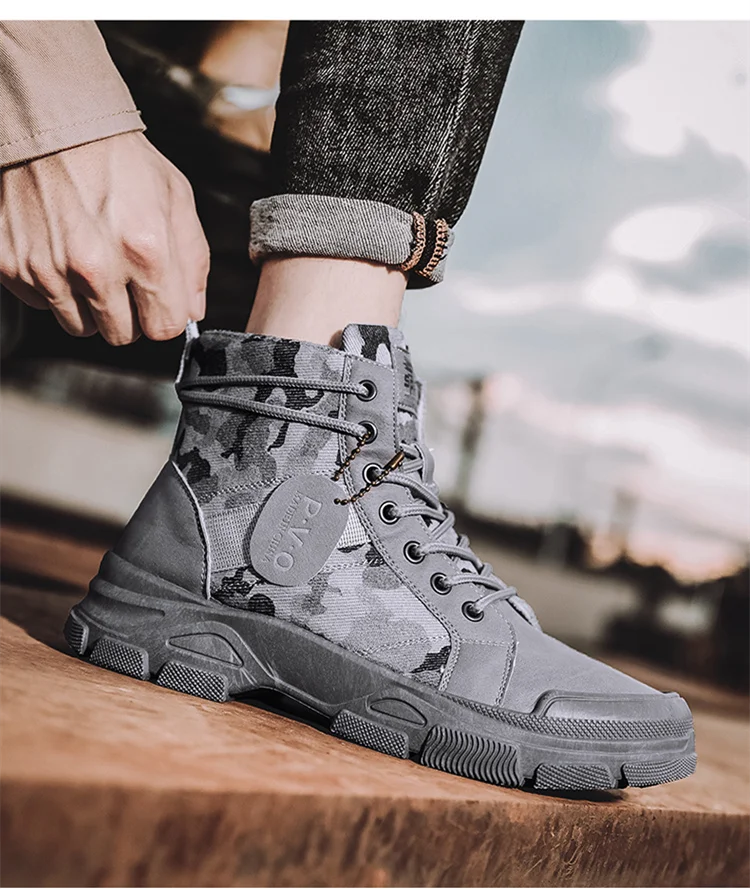 Botas militares para hombre y mujer, camuflaje, caqui, negro, caña alta, antideslizantes, tácticas, para mecánico, trabajo, escalada, zapatillas deportivas.