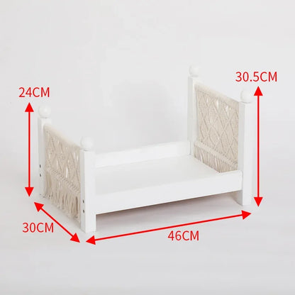 Accesorios de fotografía para recién nacidos, muebles de cama hechos a mano para bebés, accesorios de fotos retro para bebés, fondo de cama para posar para bebés recién nacidos, niñas y niños.