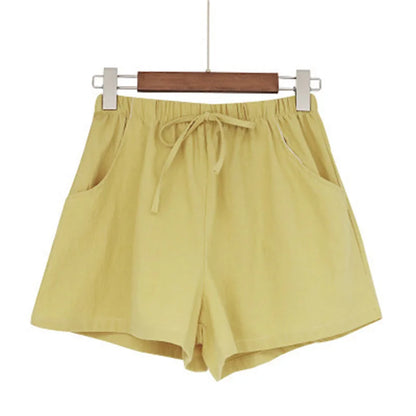 Pantalones cortos de verano para mujer, informales, de cintura alta, para adolescentes y niñas, transpirables, para correr y playa