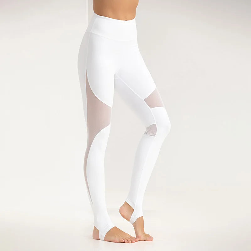 Mallas de Yoga para Mujer con Parches de Malla, Cintura Alta, Pantalones de Gimnasio, Secado Rápido, Ropa Deportiva para Correr y Entrenamiento, Leggings Deportivos para Mujer