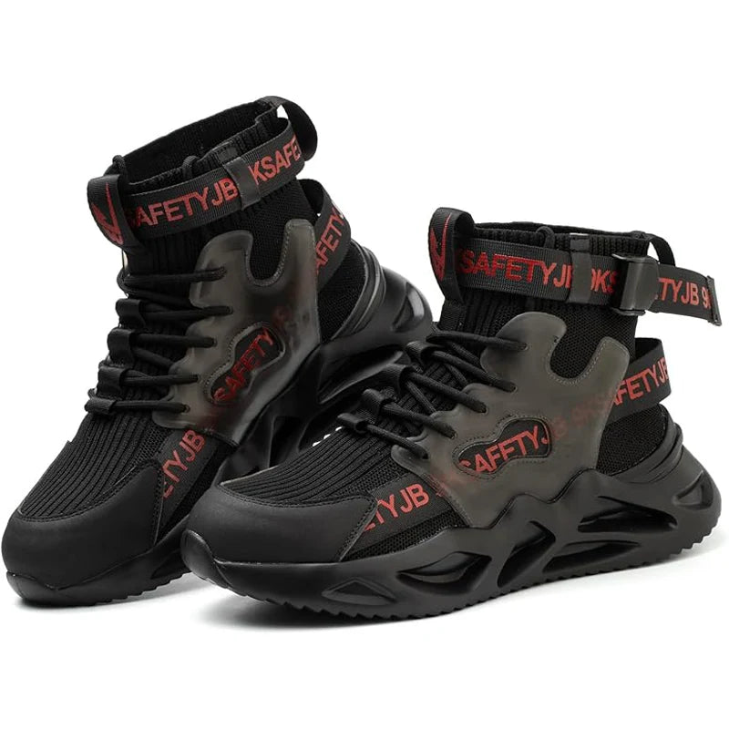Zapatos de seguridad con puntera de acero para hombre y mujer, botas de trabajo ligeras, transpirables y cómodas, zapatillas de seguridad para la construcción industrial, botas para hombre.