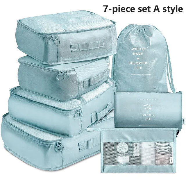 Bolsas de almacenamiento para viajes, ropa, artículos de tocador, zapatos, organizador, bolsas para dormitorios de estudiantes, bolsas para clasificar ropa, cubos de embalaje