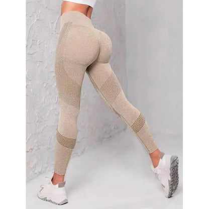 Leggings deportivos de cintura alta con rayas y malla para mujer, levantan glúteos y cadera, ideales para entrenamiento al aire libre, correr, yoga y gimnasio.