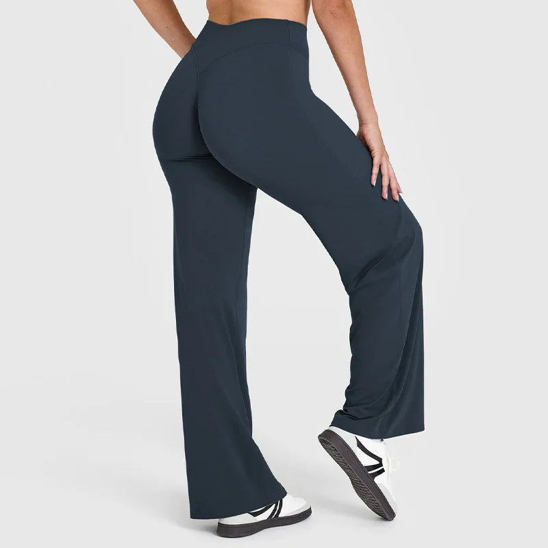 Pantalones rectos de tejido ultrasuave tipo mantequilla para mujer, pantalones de yoga de talle medio, mallas deportivas de tacto natural, leggings de pilates, pantalones deportivos para correr.