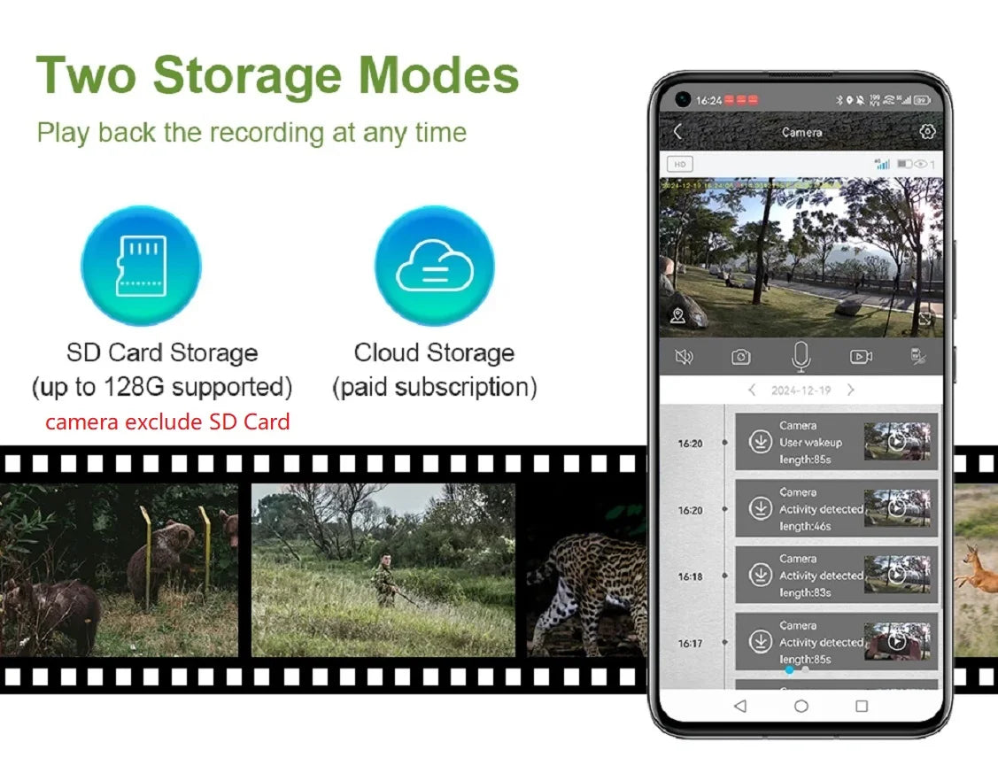 Cámara de rastreo 4G LTE con energía solar, 4MP, PIR, visión nocturna activada por movimiento, inalámbrica, celular, para caza de fauna silvestre Ucon