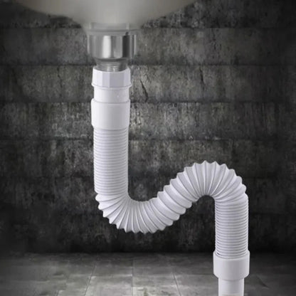Tubo flexible de desagüe para cocina de 36-79 cm, para lavabo de baño, manguera de plomería galvanizada, manguera extensible.