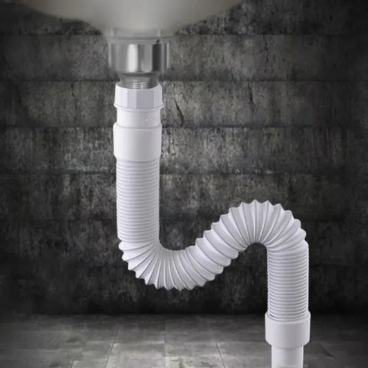 Tubo flexible de desagüe para cocina de 36-79 cm, para lavabo de baño, manguera de plomería galvanizada, manguera extensible.