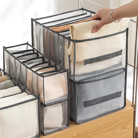 Caja de almacenamiento para organizar jeans, organizador de armario, sistema de organización de ropa, organizador de cajones, armario, organizador de almacenamiento de pantalones