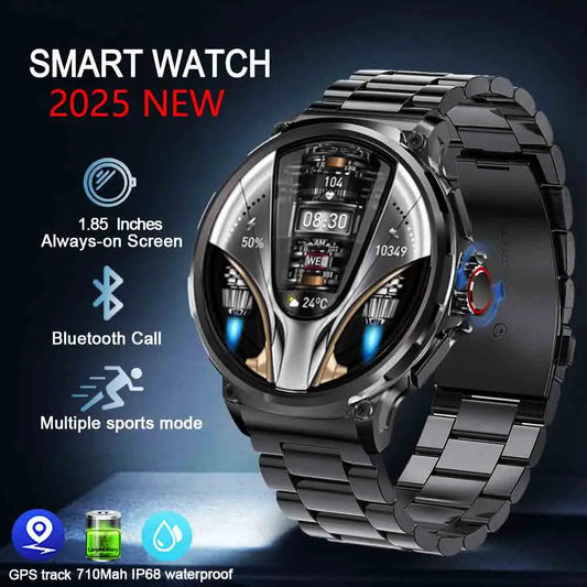 Reloj inteligente Ultra HD de 1,85 pulgadas para hombre, con GPS, pulsera deportiva para exteriores, batería grande de 710 mAh, reloj de seguimiento de actividad física para Android e iOS.