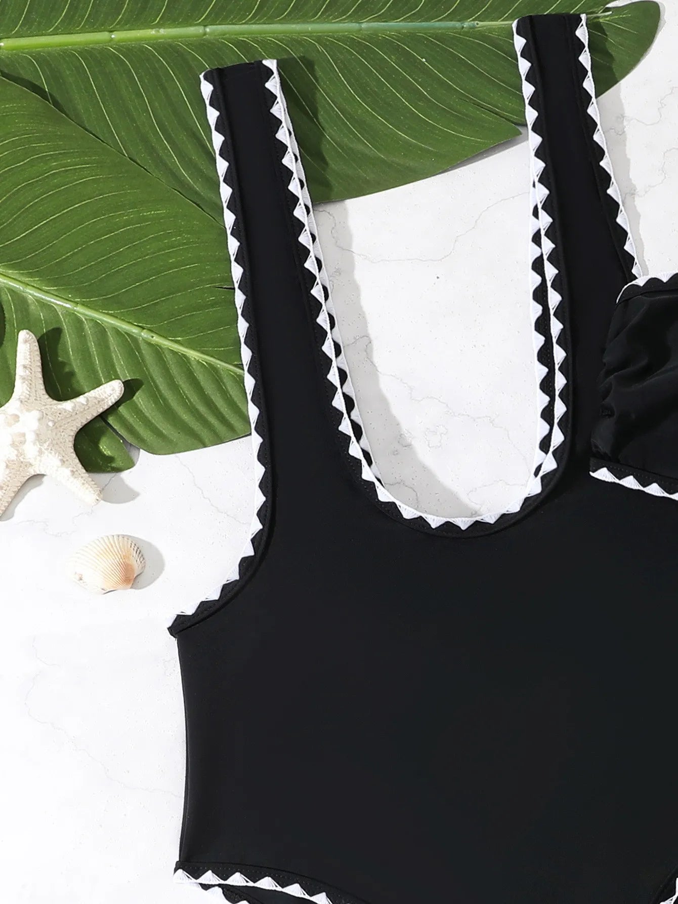 Vigoashely 2025 Sexy Black Two Piece Swimwear Women Push UP Hollow One Piece Swimsuit Monokini Backless Beach Lady Bathing Suit
