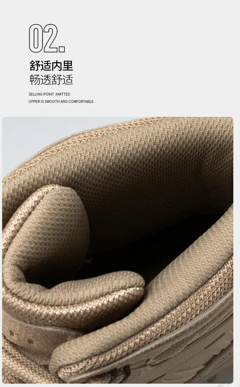 Botas tácticas para hombre con cordones, estilo militar, para trabajo en el desierto, botas de senderismo, botas de escalada, botas del ejército, unisex, tallas grandes, marca para hombre, impermeables