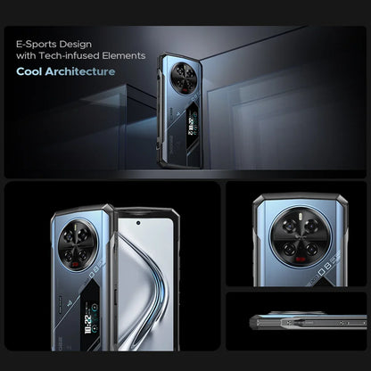 Teléfono robusto DOOGEE V40 Pro 5G versión global, pantalla de 6,78", 16 GB + 512 GB, dimensiones 7300, cámara con IA de 200 MP, 8680 mAh, cargador rápido de 33 W.