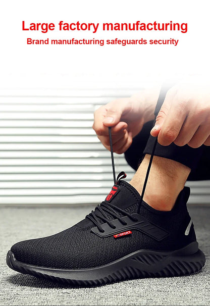 Calzado de protección para hombre, zapatos con puntera de acero, calzado de seguridad, calzado táctico para hombre, zapatillas de moda para hombre y profesionales de la seguridad laboral.