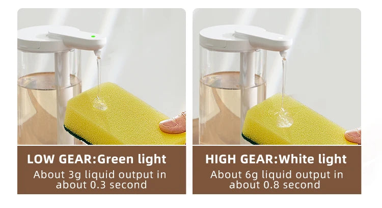 Dispensador automático de jabón líquido de 500 ml para cocina, recargable por USB, sin contacto, de alta capacidad, para detergente. También apto para baño.