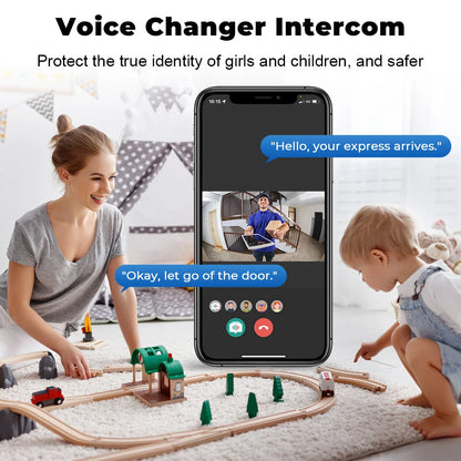 Timbre de puerta con vídeo WiFi Tuya, cámara HD inalámbrica, alarma IR, seguridad inteligente para el hogar, timbre de puerta WiFi, intercomunicador para el hogar