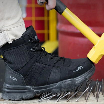 Botas de trabajo, zapatos de seguridad indestructibles, zapatos con punta de acero para hombre, zapatillas antipinchazos, zapatos de trabajo antideslizantes para mujer, botas tácticas para hombre