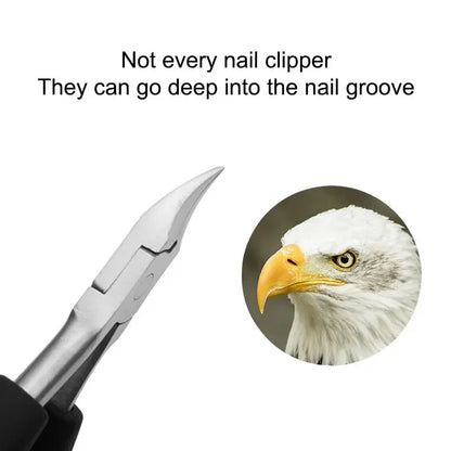 Tijeras para uñas, cutículas, manicura, acero inoxidable, punta de olécranon, corte de piel muerta, herramienta de manicura, color aleatorio