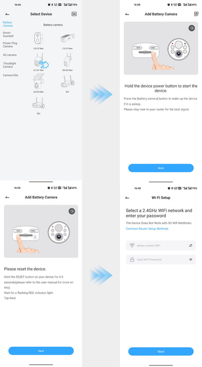 Cámara de seguridad WiFi con batería solar 1296P, rotación de 360°, detección de humanoides inalámbrica, alarma con sirena y sirena.