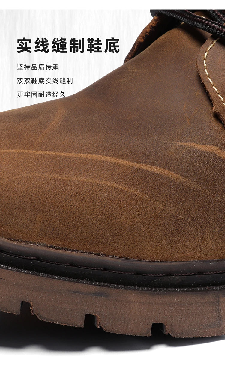 Zapatos de senderismo para hombre, botas de caza impermeables, botines tácticos de combate en el desierto, zapatos de trekking, zapatillas de trabajo de cuero para caminar para mujer