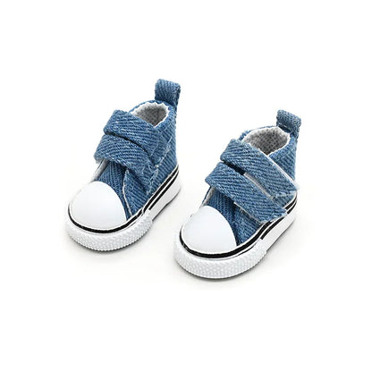 Accesorios BJD 5cm 1/6 Zapatos de muñeca Zapatos hechos a mano para muñecas Mini cordones de lona Accesorios de muñeca Juguetes casuales Regalo para niños