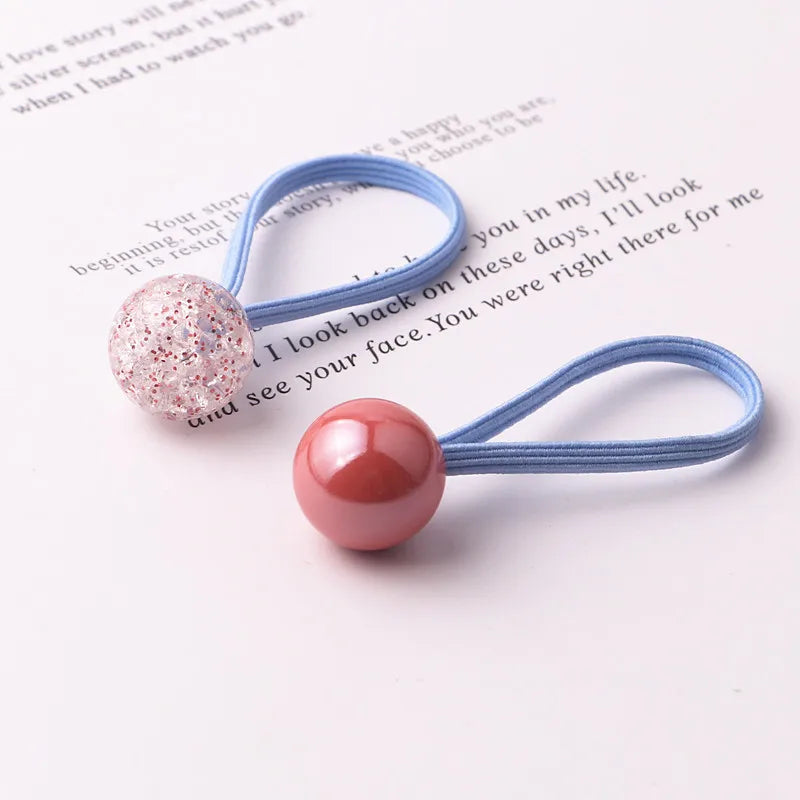 Accesorios para el cabello para niños, bandas de goma para bebés, cuentas de colores sólidos, estrellas de amor, serie de dibujos animados