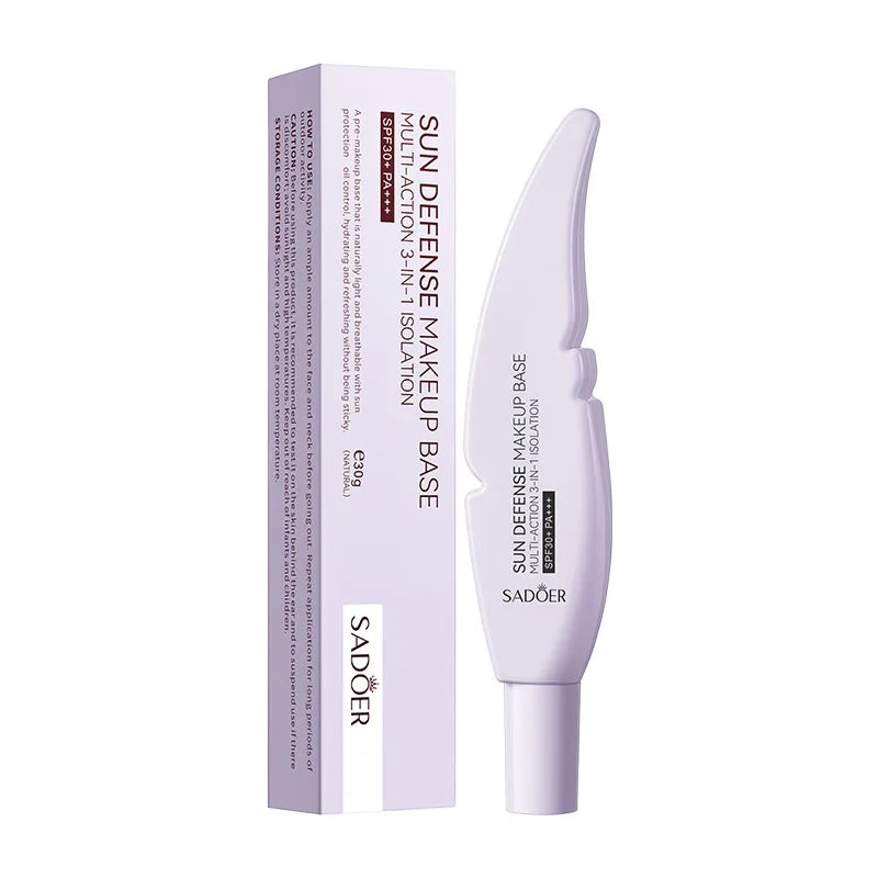 Protector solar Sadoer Quarantine UV Protection SPF30+ PA+++: aísla la piel del daño solar, ligero y no graso para defensas diarias.