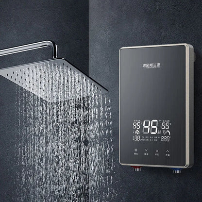 Calentador eléctrico instantáneo de agua IPX4, 7500 kW, calentamiento rápido, sin tanque, con pantalla LED y resistencia al agua.