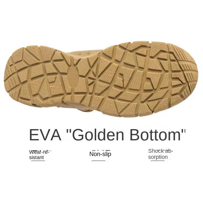 Botas tácticas ligeras para hombre, botas de combate, entrenamiento, con cordones, impermeables, para actividades al aire libre, senderismo y transpirables.