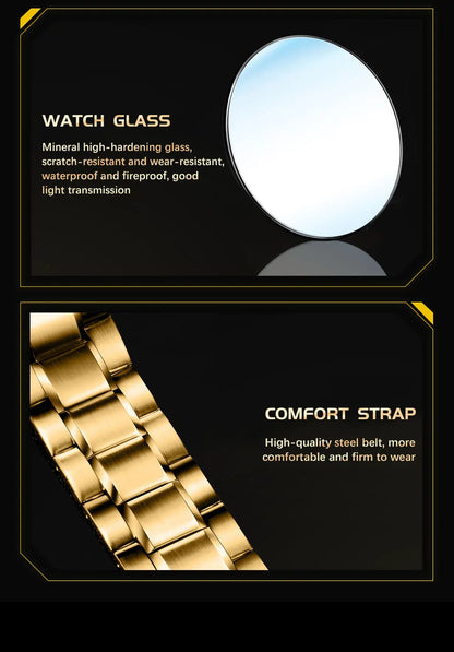 Relojes digitales Foxbox para hombre, reloj de pulsera deportivo de cuarzo de lujo superior, reloj de pulsera de acero militar resistente al agua, reloj de pulsera de cuarzo, reloj para hombre