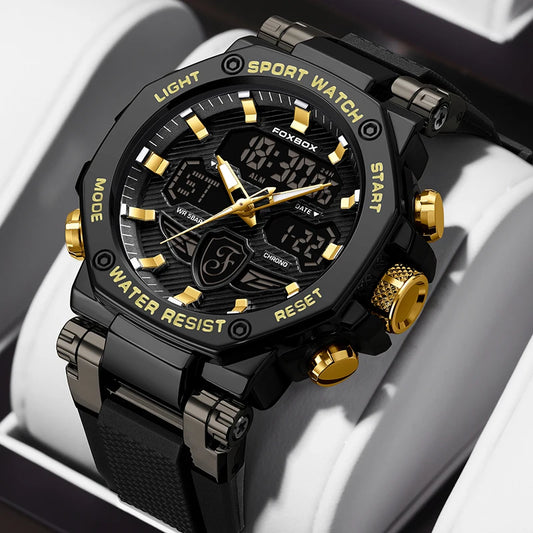 Relojes militares de lujo para hombre LIGE 2024, marca superior, resistentes al agua 5 bar, deportivos, de cuarzo con LED, para hombre, Relogio Masculino.