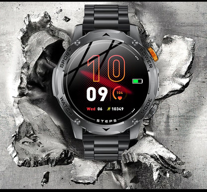 Reloj inteligente para hombre, nuevo, con batería de 1000 mAh, pantalla AMOLED HD de 1,7 pulgadas, control del ritmo cardíaco, linterna, llamadas Bluetooth, reloj inteligente de salud para hombre.