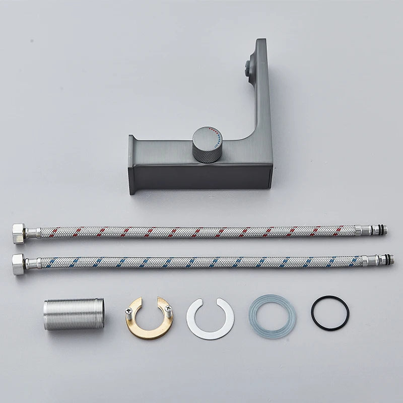 Grifo de lavabo con pantalla digital, LED inteligente, lavabo de latón para montaje en encimera, mezclador de agua fría y caliente Crane, grifo para tocador