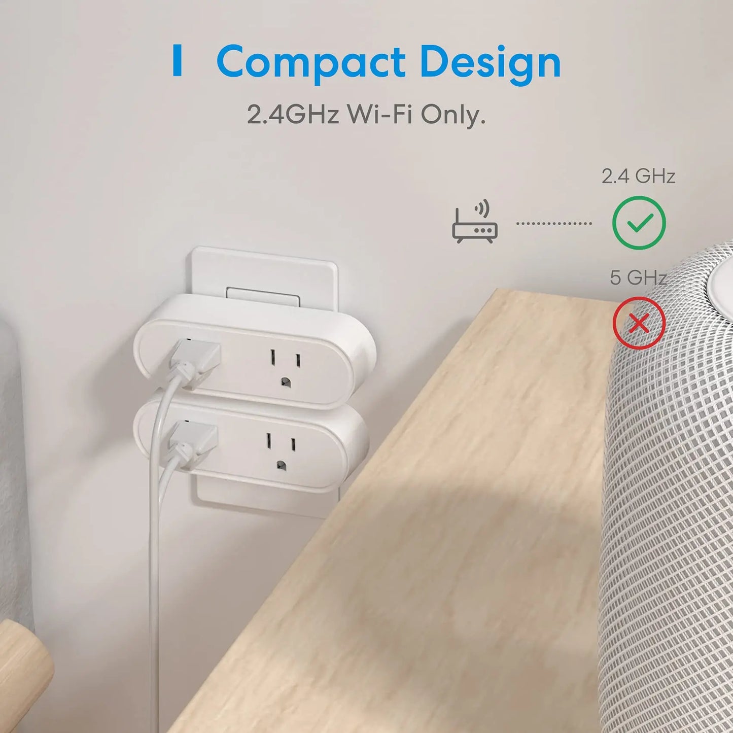 Enchufe inteligente doble WiFi 2 en 1 Meross HomeKit (EE. UU.) con control remoto y compatibilidad con Alexa, Google Home y SmartThings