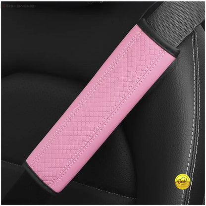 Accesorios para el coche Cinturón de seguridad de cuero PU Cinturón de seguridad Funda de hombro Protección transpirable Almohadilla acolchada para cinturón de seguridad Acceso interior del automóvil